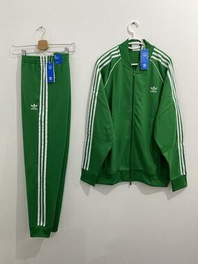 Adidas Originals Classics Superstar Tracksuit Green White Size L